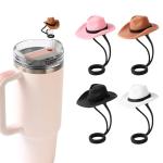 Cute Cowboy Hat Silicone Straw Covers for Stanley Cups