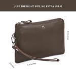 Yeti Leather Wristlet Wallet for Women - Brown