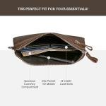 Yeti Leather Wristlet Wallet for Women - Brown