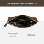 Yeti Leather Wristlet Wallet for Women - Brown