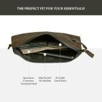 Women's Genuine Leather Wallet with Wrist Strap, Brown