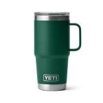 YETI Rambler 20 oz Travel Mug - Black Forest Green
