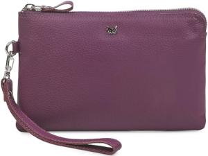 Yeti Amethyst Leather Wristlet Wallet for Women