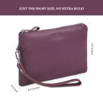 Yeti Amethyst Leather Wristlet Wallet for Women