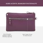 Yeti Amethyst Leather Wristlet Wallet for Women