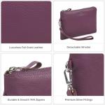 Yeti Amethyst Leather Wristlet Wallet for Women