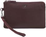 Burgundy Nappa Leather Wristlet Wallet for Women
