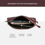 Burgundy Nappa Leather Wristlet Wallet for Women