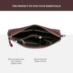 Burgundy Nappa Leather Wristlet Wallet for Women