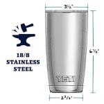 YETI 20 oz Tumbler, Stainless Steel, Firefly Yellow