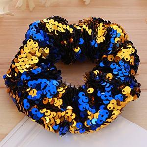 Yeti-inspired Blue Sequin Hair Scrunchies - 2 Pack