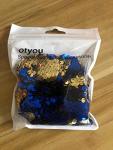 Yeti-inspired Blue Sequin Hair Scrunchies - 2 Pack