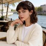 Retro Brown Faux Leather Heart Buckle Headband