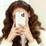 Retro Brown Faux Leather Heart Buckle Headband