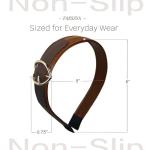 Retro Brown Faux Leather Heart Buckle Headband