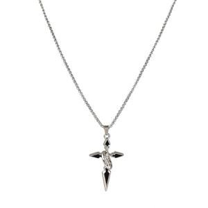 Yeti-Inspired Irregular Y2K Cross Necklace for Men