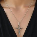 Yeti-Inspired Irregular Y2K Cross Necklace for Men