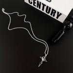 Yeti-Inspired Irregular Y2K Cross Necklace for Men