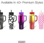 Leak-Proof Insulated Tumbler with Handle - 36 oz