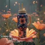 Leak-Proof Insulated Tumbler with Handle - 36 oz