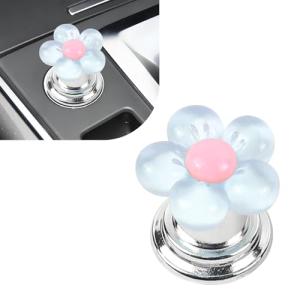 Cute Flower Push Start Button Cover for Cars