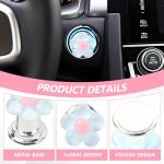 Cute Flower Push Start Button Cover for Cars