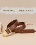 Brown Leather Women’s Belt - Casual and Chic