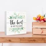 Yeti Inspirational Quote Wooden Block Sign