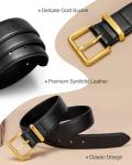Black Belt with Gold Buckle for Women
