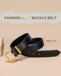 Black Belt with Gold Buckle for Women