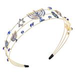 Glittery Blue Dreidel Headband for Women