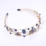 Glittery Blue Dreidel Headband for Women