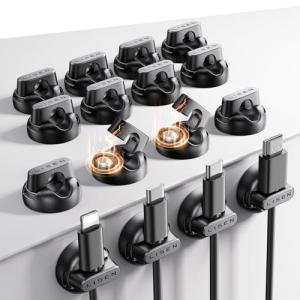 16-Pack Magnetic Cable Clips for Easy Organization
