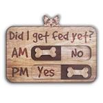 Yeti Dog Feeding Tracker Wooden Fridge Magnet