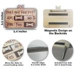 Dog Feeding Tracker Wooden Fridge Magnets