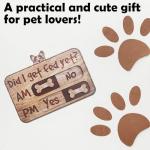 Dog Feeding Tracker Wooden Fridge Magnets