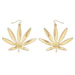 Yeti Pot Leaf Dangle Hook Fashion Earrings
