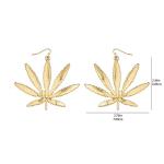 Yeti Pot Leaf Dangle Hook Fashion Earrings