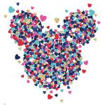 Minnie Mouse Glitter Heart Confetti Wall Decals