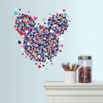 Minnie Mouse Glitter Heart Confetti Wall Decals