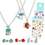Disney Jewelry Set for Girls: Moana, Stitch, Bluey