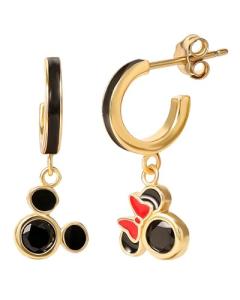 Minnie and Mickey Mismatched Hoop Earrings