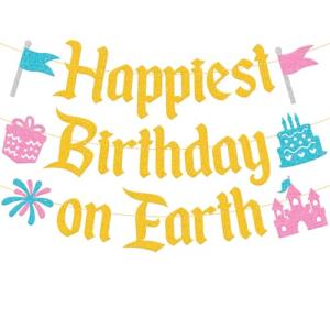 Happiest Birthday Princess Castle Party Banner
