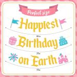 Happiest Birthday Princess Castle Party Banner