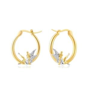 Disney 14K Gold Plated Hoop Earrings