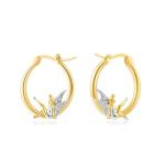 Disney 14K Gold Plated Hoop Earrings