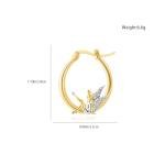 Disney 14K Gold Plated Hoop Earrings