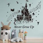 Disney Castle Wall Stickers with Quotes and Stars