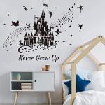Disney Castle Wall Stickers with Quotes and Stars