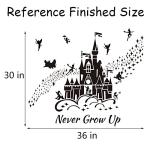 Disney Castle Wall Stickers with Quotes and Stars
